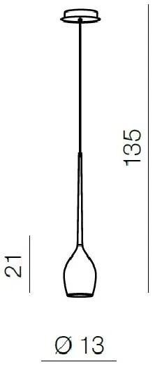 Azzardo AZ1220 - Luster na lanku IZZA 1xE14/40W/230V