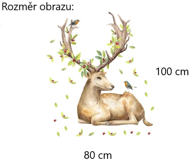 Veselá Stena Samolepka na stenu na stenu Jeleň