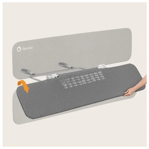 Lionelo - Bezpečnostná zábrana k posteli LORA XL tmavošedá