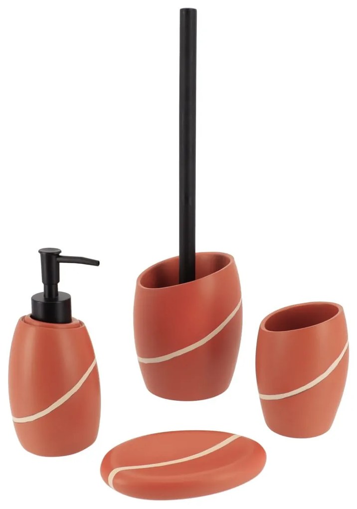 Dávkovač mydla Caldarela, oranžová/s čiernymi prvkami, 240 ml