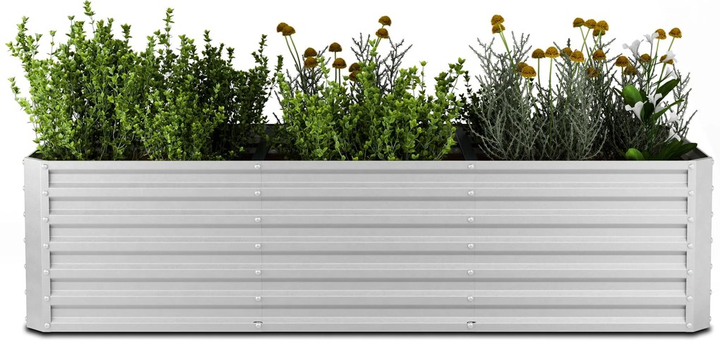 Blumfeldt High Grow Straight vyvýšený záhon, 1440 L, Ergonomický, Odolný voči poveternostným vplyvom, Otvorená základňa