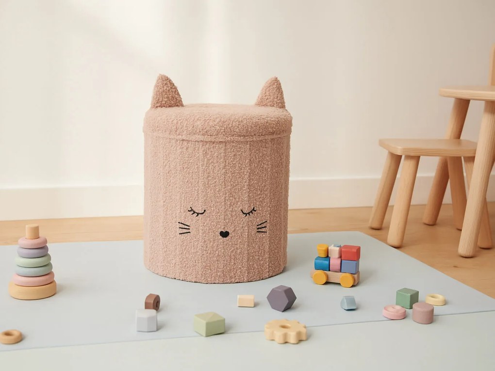 CH Taburetka s úložným priestorom Alice - ružová