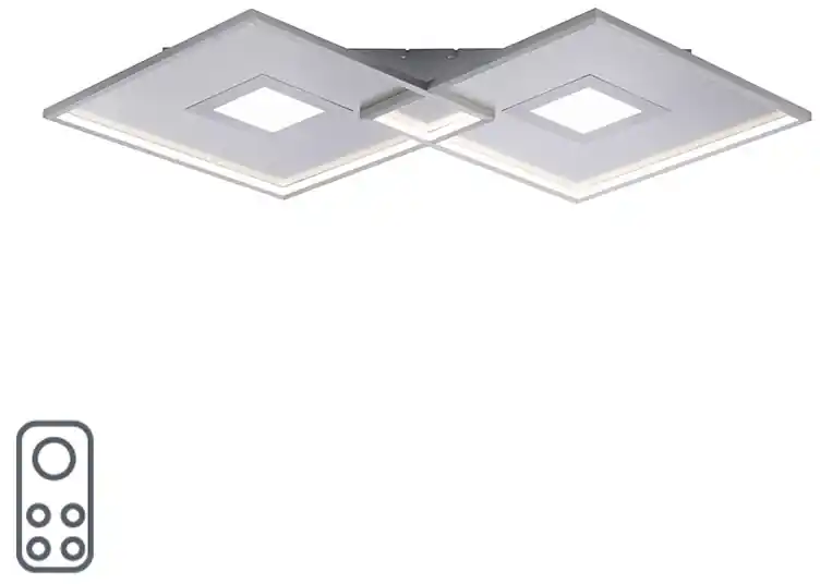Stropná lampa z ocele vrátane LED a diaľkového ovládača - Odile | BIANO