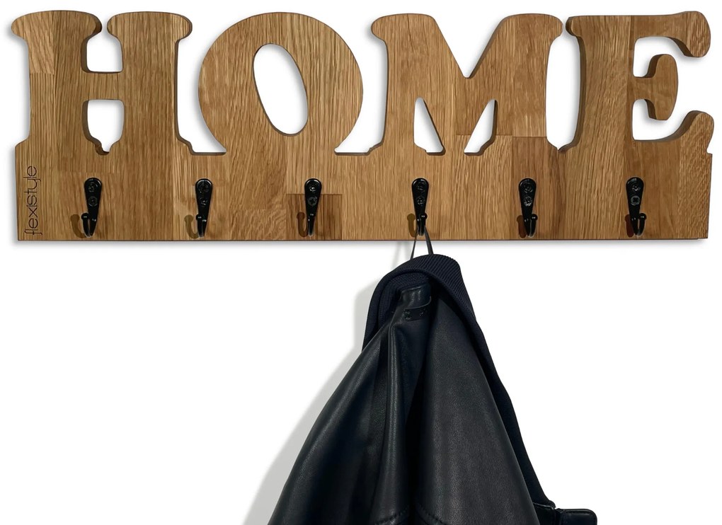 Dekorstudio Drevený vešiak na stenu HOME