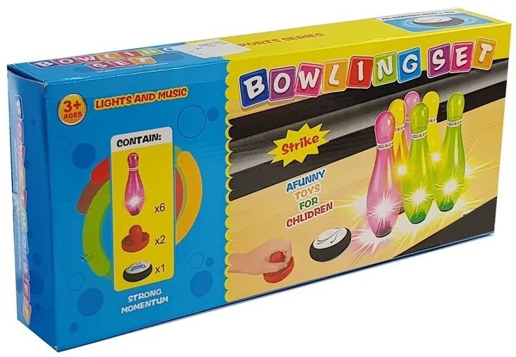 LEAN TOYS Bowlingová sada 6 kolkov so svetlami