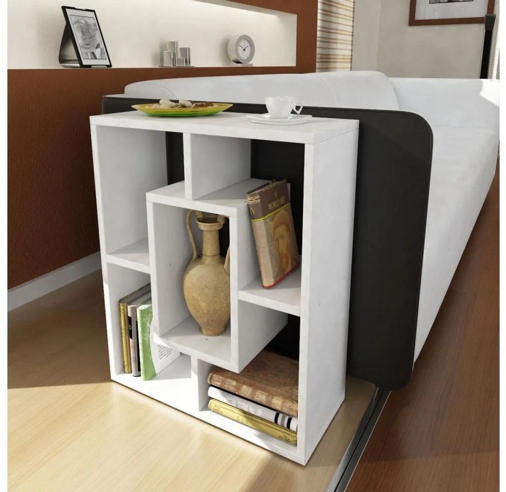 Odkladací stolík OVIS 64x51 cm biela