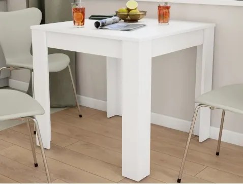 Jedálenský stôl David 80x80 cm, biely%