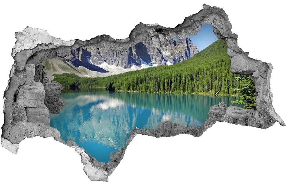 Nálepka fototapeta 3D výhľad Jazero v horách nd-b-61685210
