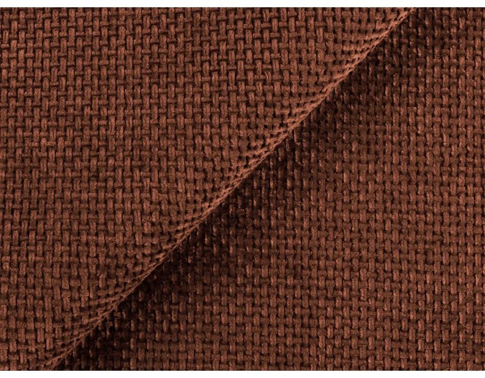 Čalúnená dvojlôžková posteľ v terakotovej farbe s úložným priestorom s roštom 140x200 cm Keoni – Makamii