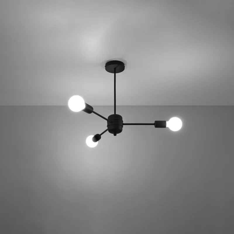 LANGO 3 Závesné svetlo, čierna SL.1021 - Sollux