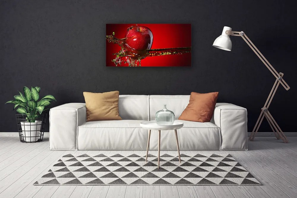 Obraz na plátne Jablko voda kuchyňa 120x60 cm