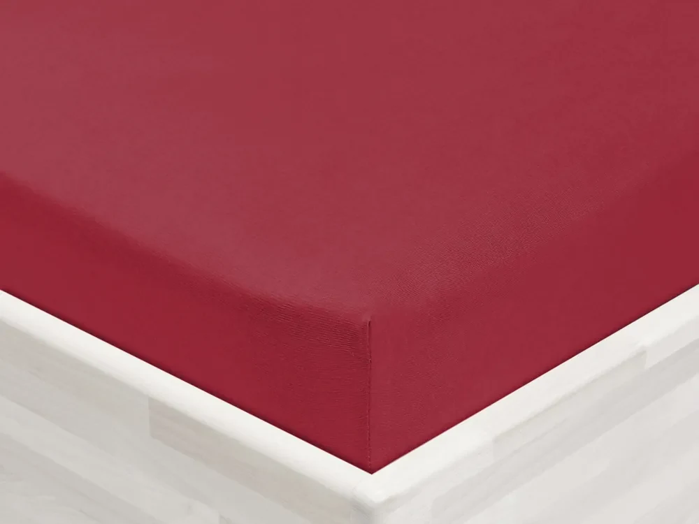 Jersey napínacie prestieradlo JR-010 Vínové 160 x 200 - výška 20 cm