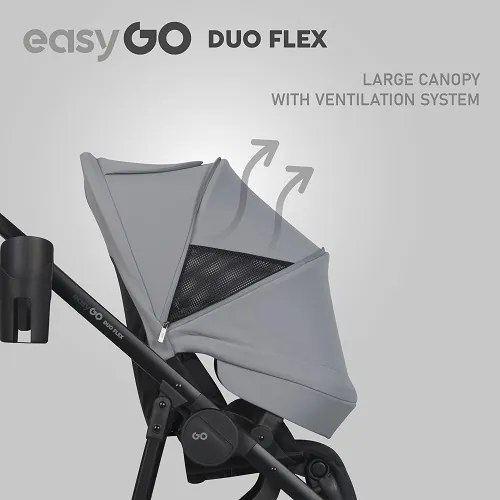 Súrodenecký kočík EasyGo Duoflex Cloudy Gray