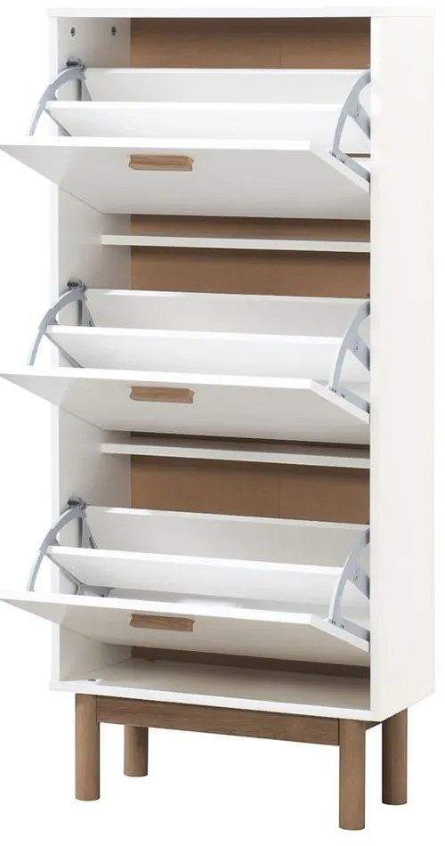 Biela výklopná skrinka na topánky Melanie – Støraa