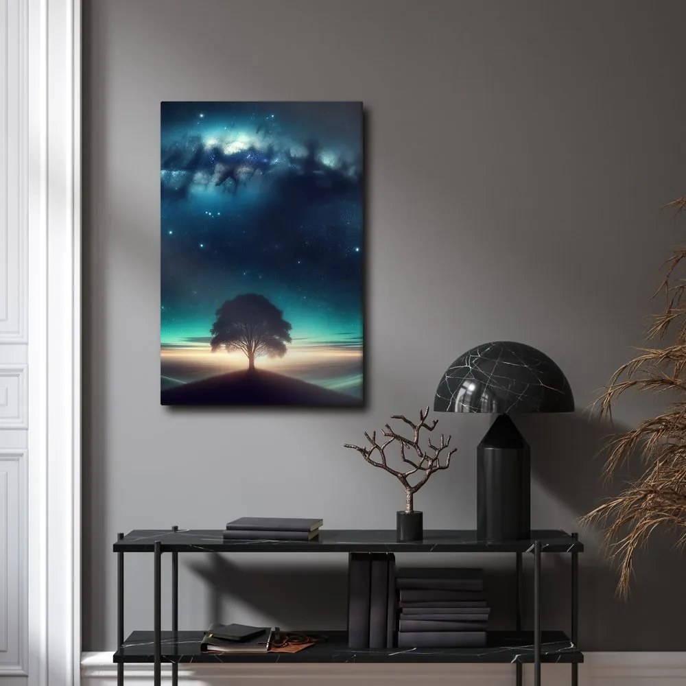 Obraz osamelý strom života v noci