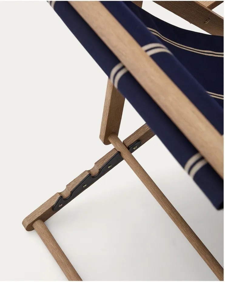 Modré drevené záhradné ležadlo Vilara – Kave Home