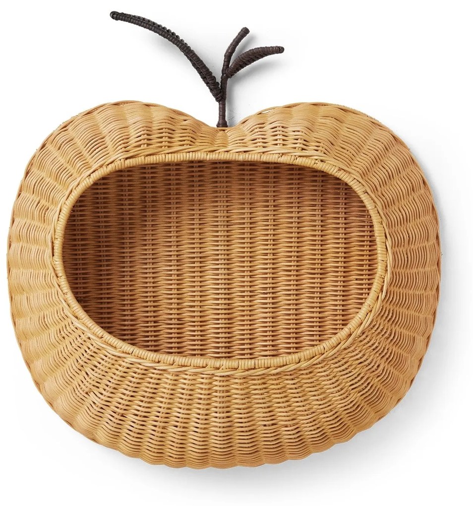 Ferm Living Nástenný úložný kôš Apple Braided Natural
