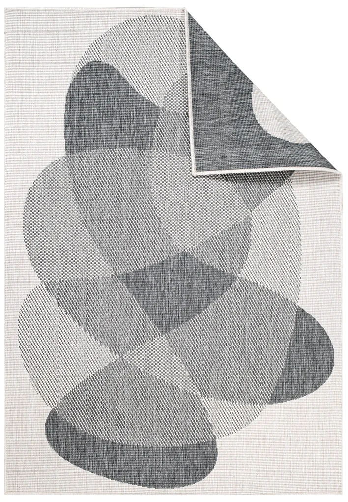 Dekorstudio Obojstranný koberec na terasu DuoRug 5835 - sivý Rozmer koberca: 80x150cm