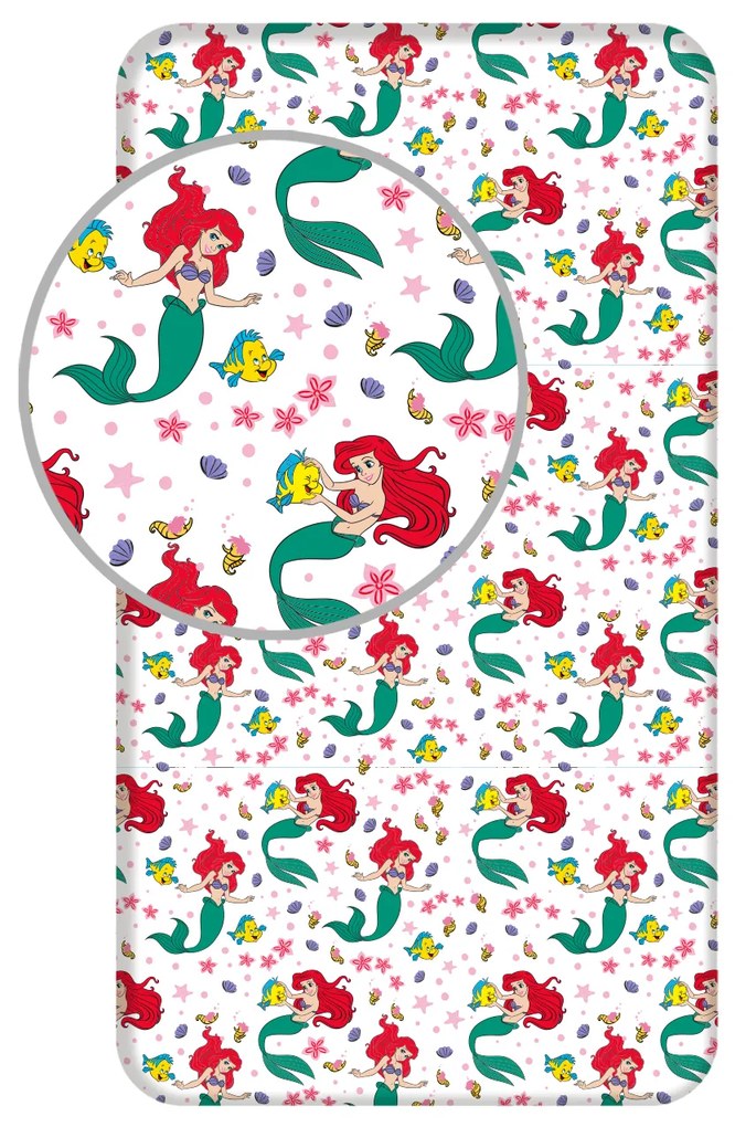 Jerry Fabrics Bavlnené napínacie prestieradlo 90x200 + 25 cm - Ariel "Friends 02"