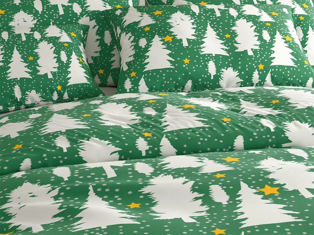 Bavlnené obliečky EVERGREEN DREAMS zelené Rozmer obliečky: 70 x 90 cm | 140 x 200 cm