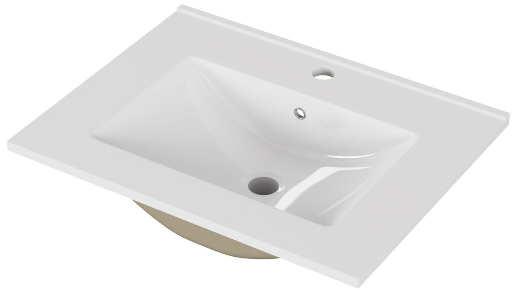 Zápustné umývadlo Houseland Luxo 60 cm biele