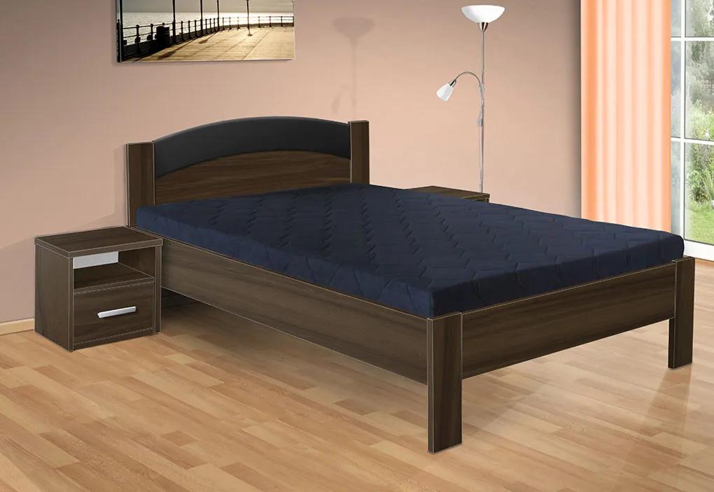 Nabytekmorava Drevená posteľ Jason 200x120 cm farba lamina: orech 729, typ úložného priestoru: bez úložného priestoru, typ matraca: bez matraca