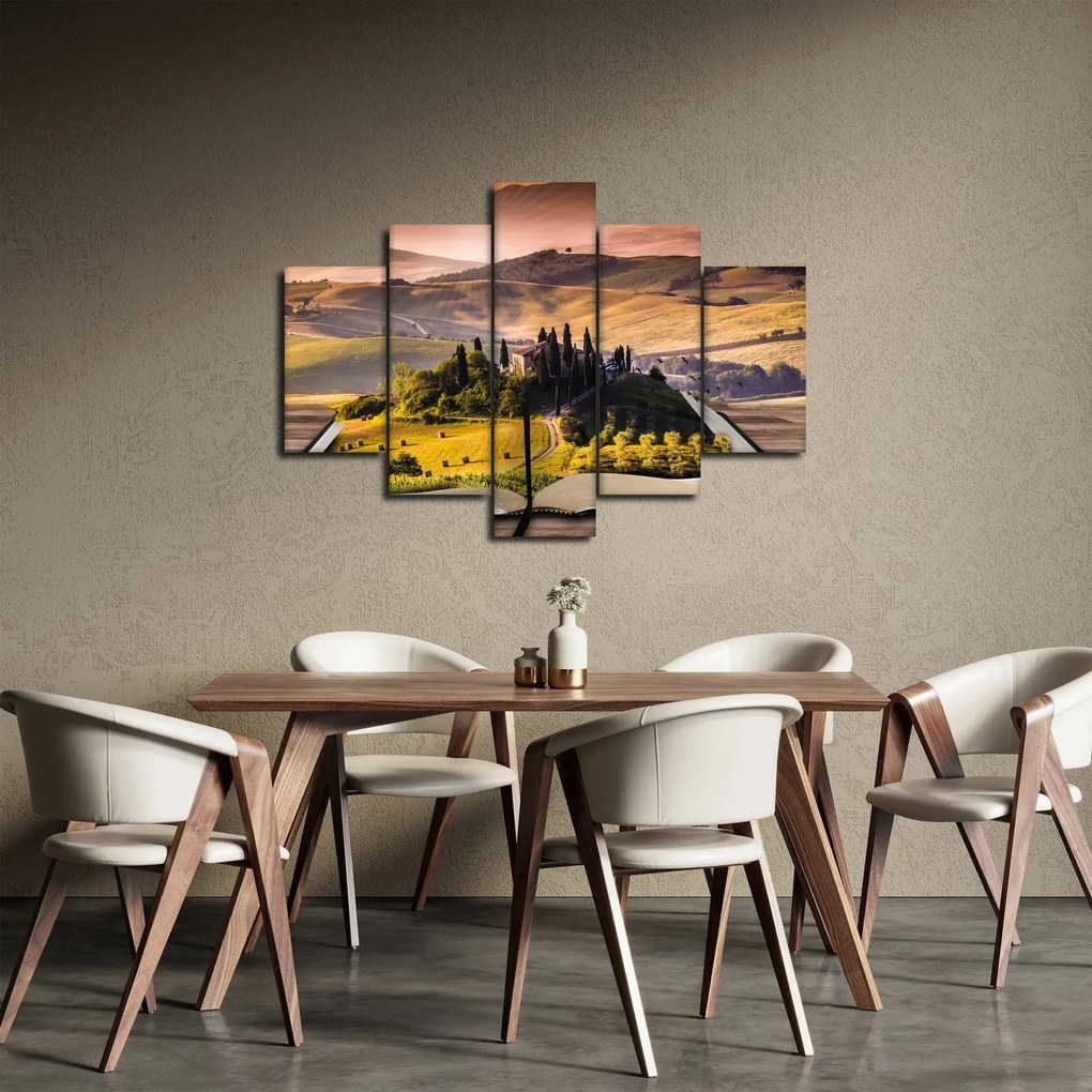 Obraz krajiny v knihe (150x105 cm)