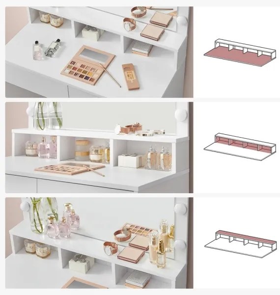 Toaletný stolík HATOR biely