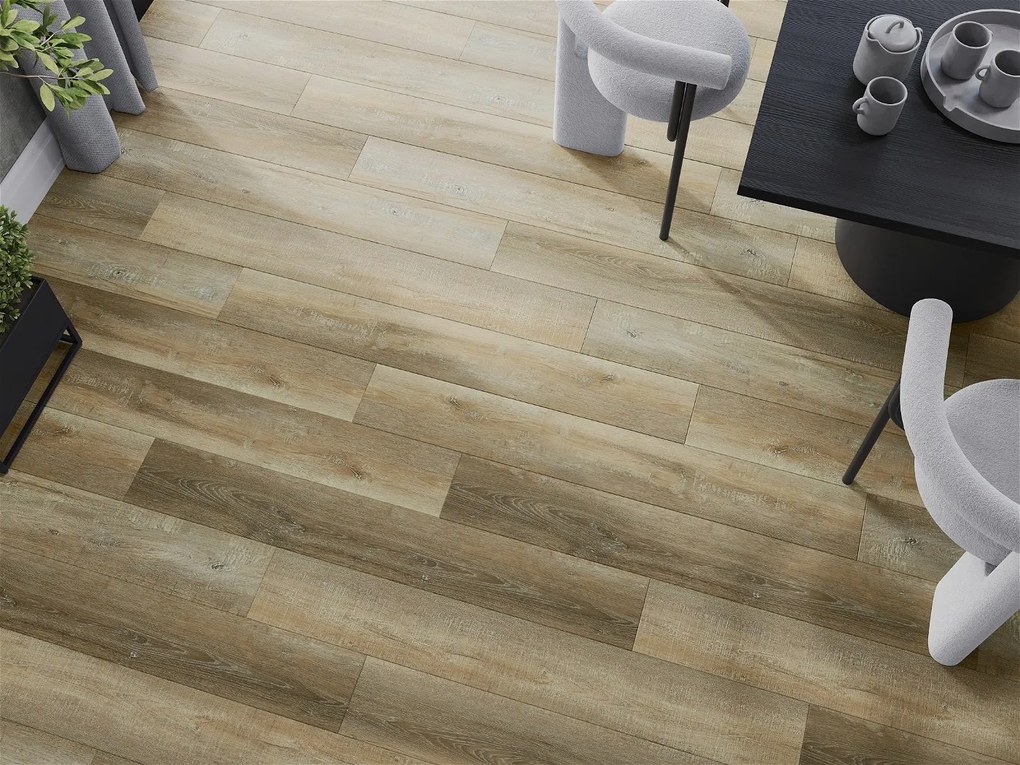 Mexen Cortland, vinylová podlaha 1240x182 mm SPC 6,5 mm, IXPE 1,5 mm, 4-stranná V-drážka, dub, F1008-1240-182-505-4V1-01