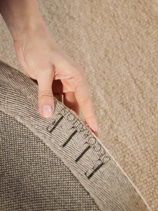 Koberec Elle Decoration Puristic Knots béžový kruh