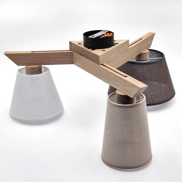 Brilagi - LED  Prisadený luster ANTHONY 3xE14/40W/230V dub