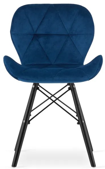 Jedálenská stolička LAGO zamat granátová (čierne nohy)