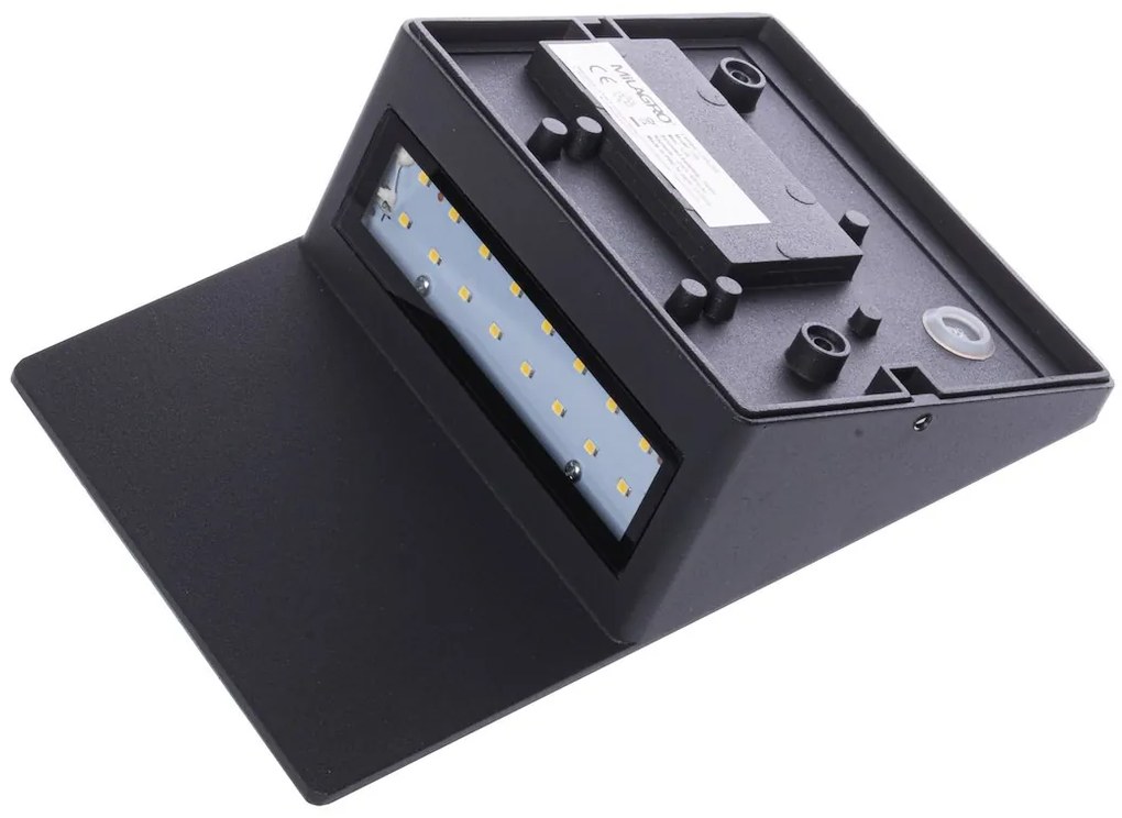 EUlight Exteriérové nástenné LED svietidlo Cracks, 1x LED 10w, tmavosivá