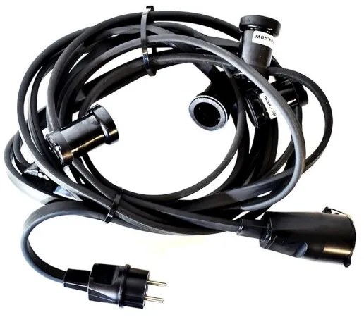 Vonkajšia dekoračná reťaz GIRLANDA 12 m 10xE27/15W/230V IP44