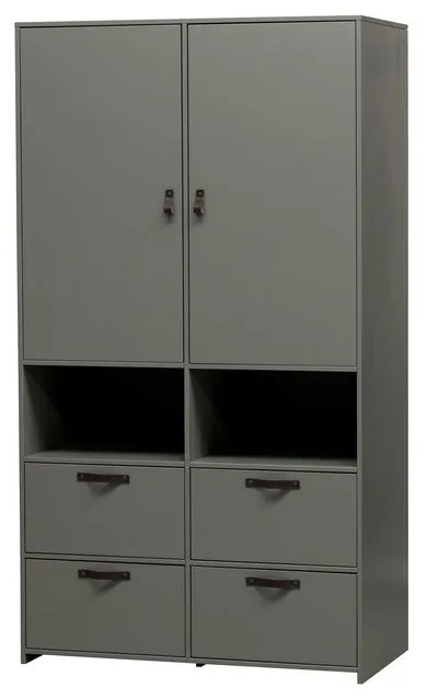 Sivá šatníková skriňa z borovicového dreva vtwonen Soap