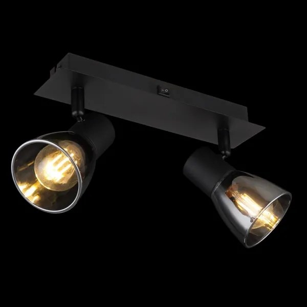 Globo 54307-2 - Nástenné bodové svietidlo CLAUDE 2xE14/40W/230V čierna
