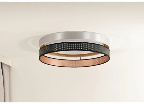 Duolla-LED Stropné svietidlo ROLLER DUO SH. LED/24W/230V pr. 45 cm strieborná/čierna