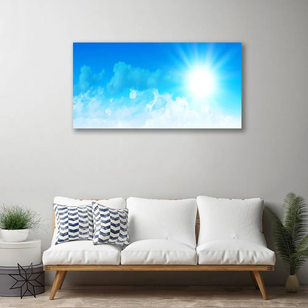Obraz Canvas Slnko nebo krajina 140x70 cm