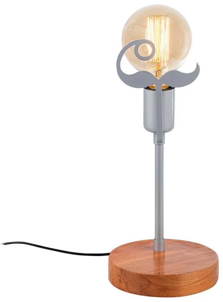 Stolová lampa Beami orech/strieborná
