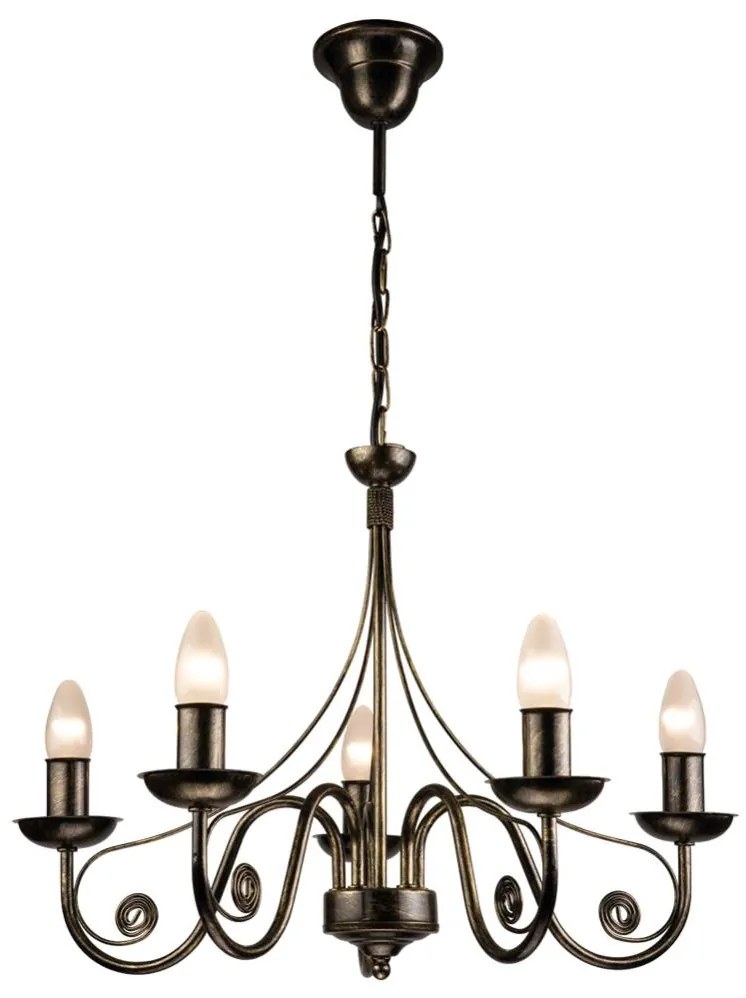 Luster na reťazi DONATO 5xE14/40W/230V