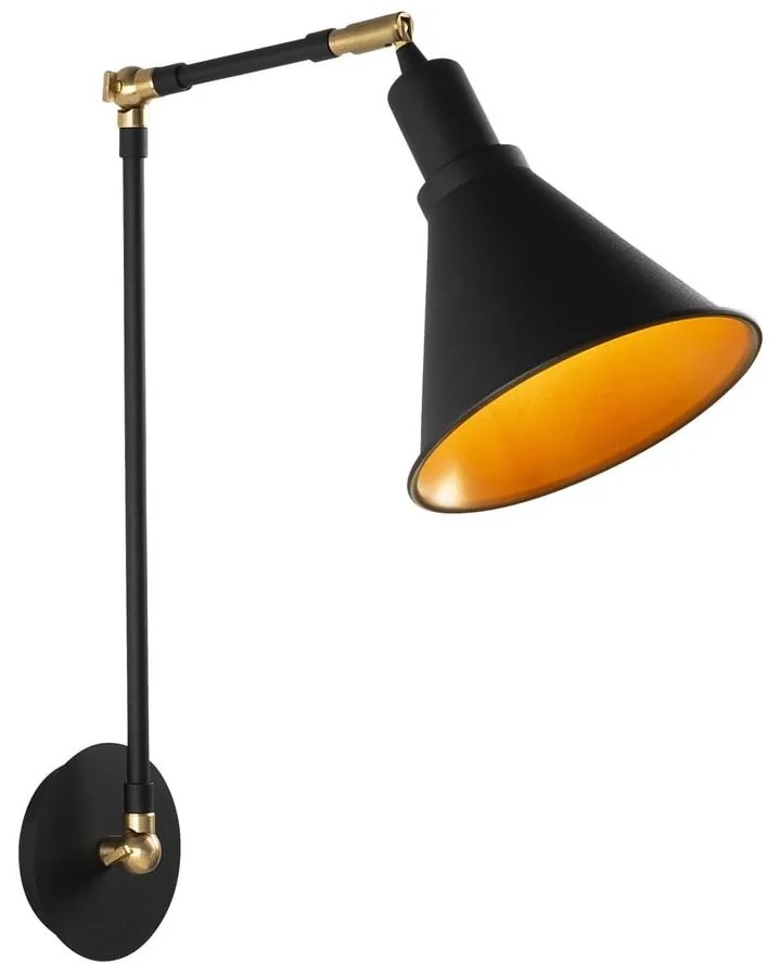 Čierne nástenné svietidlo Berceste – Opviq lights