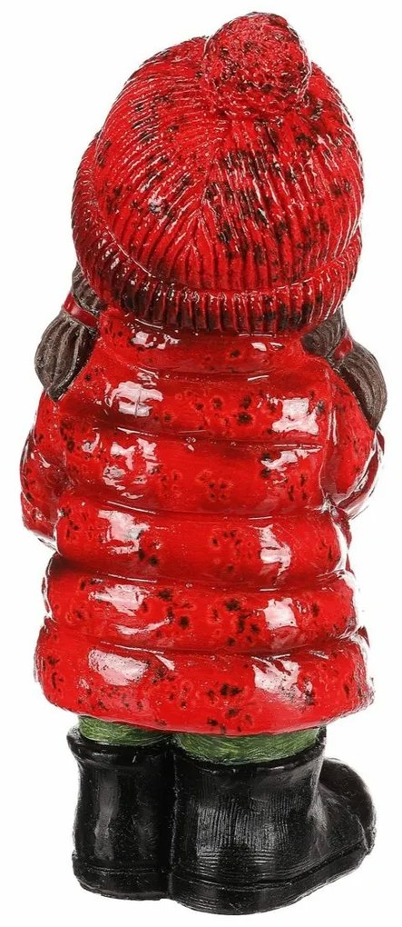 Vianočná dekorácia Dievčatko s medvedíkom, MgO keramika, 36 cm