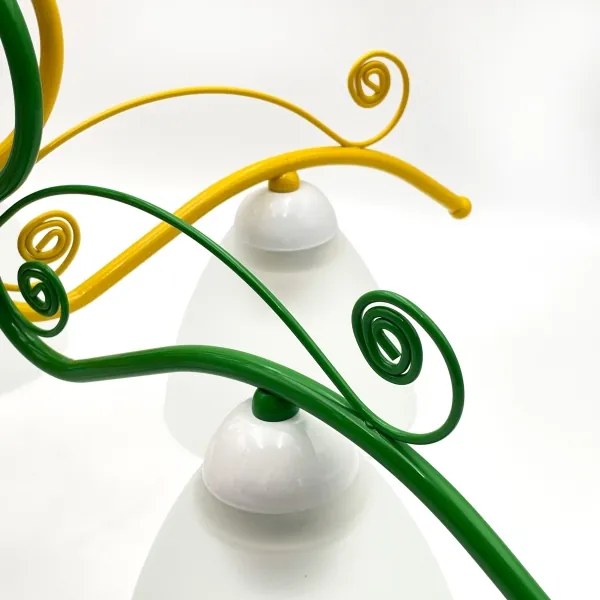 Luster na reťazi RETRO 5xE27/60W/230V biela/pestrofarebná