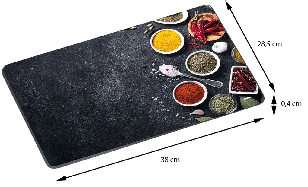 Doska na krájanie Spices, kombináca farieb, 38x28,5 cm