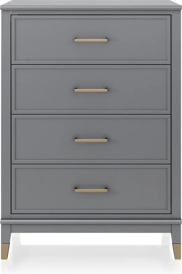 Sivá komoda CosmoLiving by Cosmopolitan Westerleigh, 75 x 106 cm