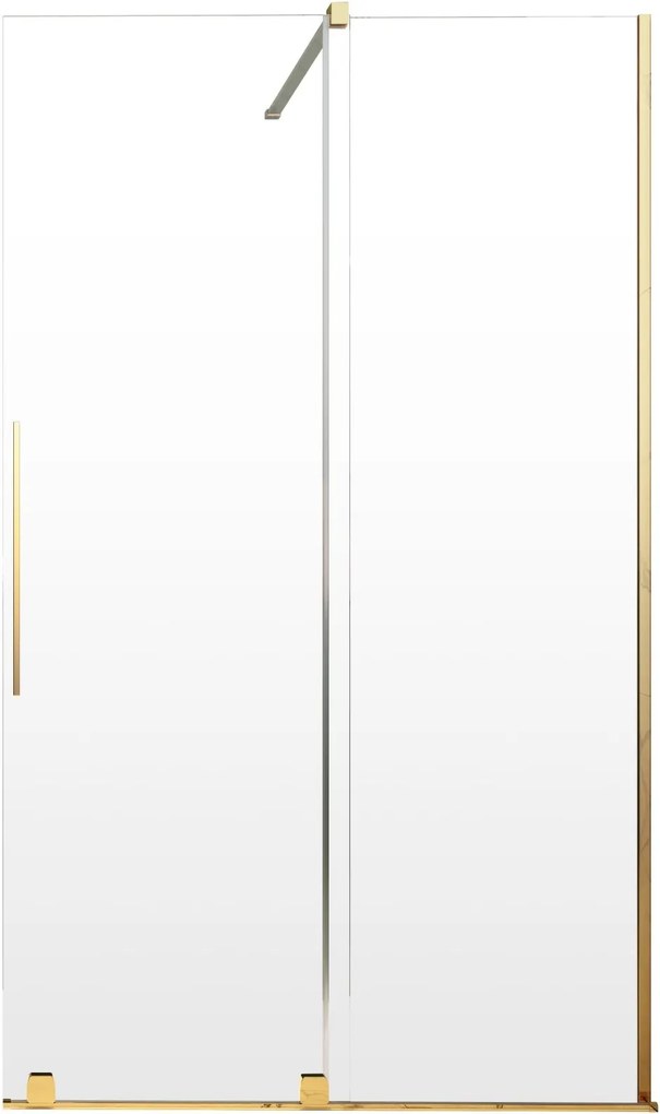 Radaway Furo kabína Walk-In 140 cm zlatá, pravá, rozťahovacia, výška 200 cm