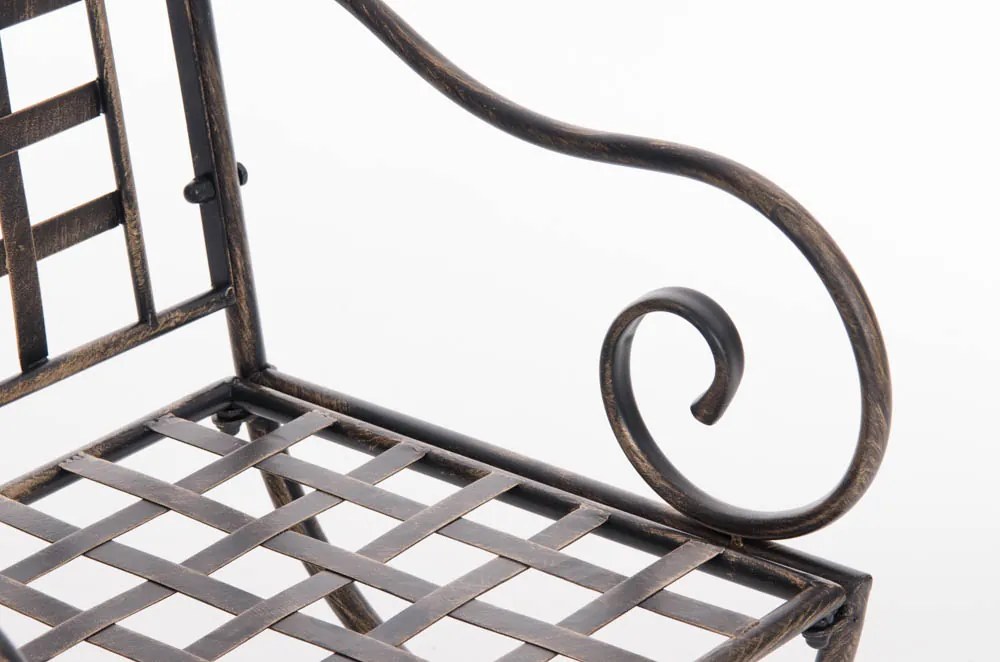 Kovová stolička Lotta s područkami - Bronzová