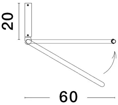 LED luster Garve 60 čierne