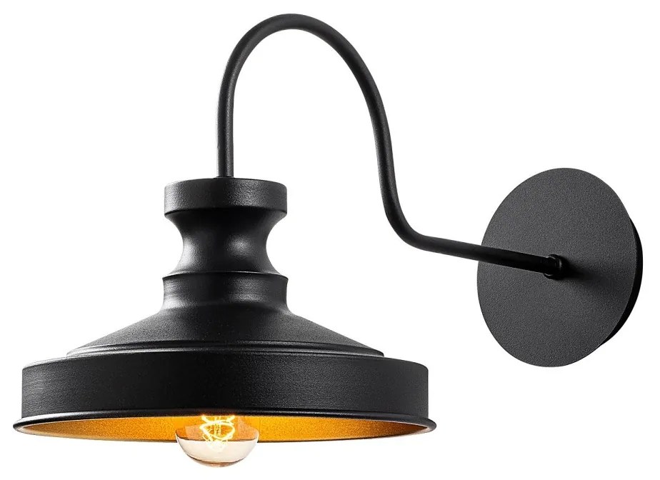 Nástenná lampa Berceste III čierna