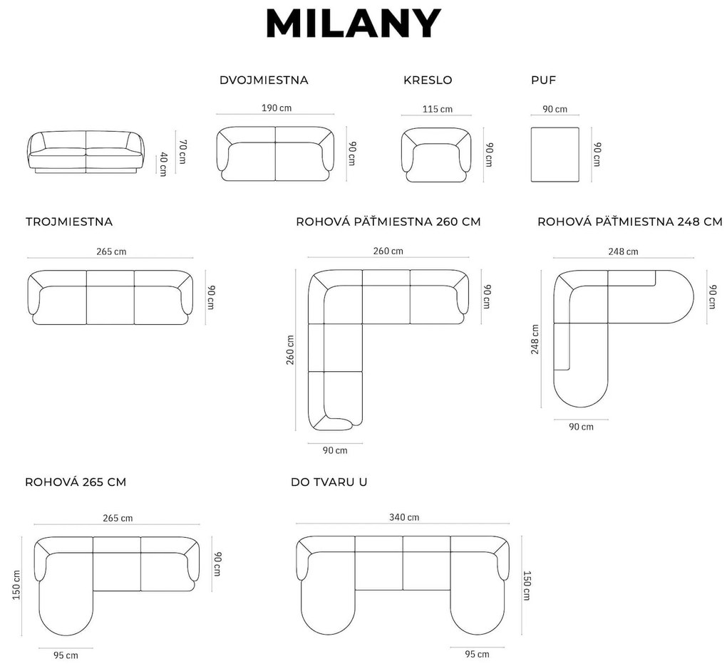 Kreslo milany chenille svetlobéžové MUZZA